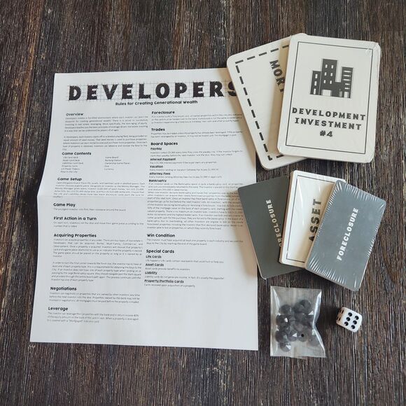 Developers Board Game Teach Generational Wealth Real Estate Complete + Bonus - Picture 3 of 10